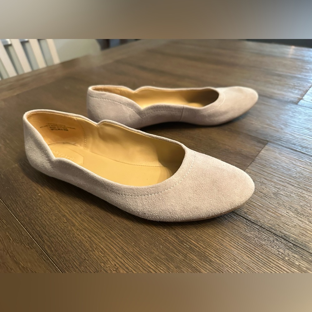 Ladies 9 Violet & Red Light Purple Lilac Slip On Flat Shoes